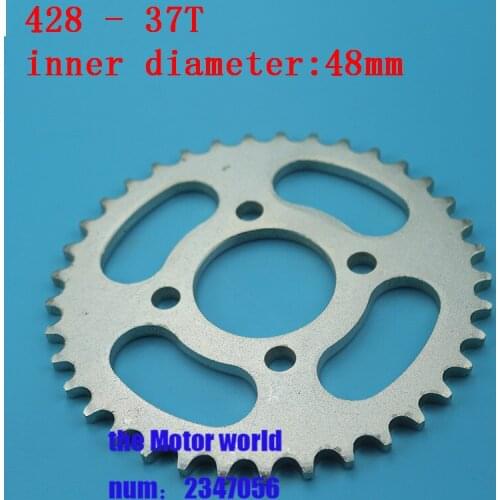 Free shipping 428-37T Tooth 48mm Rear Chain Sprocket For 110cc 125cc ATV Quad Pit Dirt Bike 48mm Motorcycle