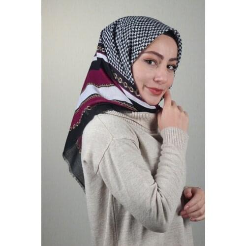 BONJELA PATTERNED COTON SCARF-DESEN-66-RENK-17