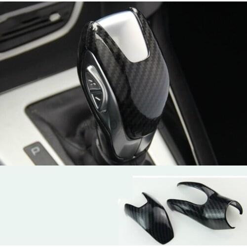 Carbon Fiber Black Gear Head Sticker Car Accessories Interior Styling For Ford Kuga Escape 2018 2019