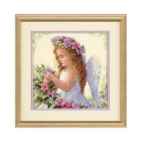 Egypt cotton Free Delivery Lovely Counted Cross Stitch Kit Passion Flower Angel dim 35229