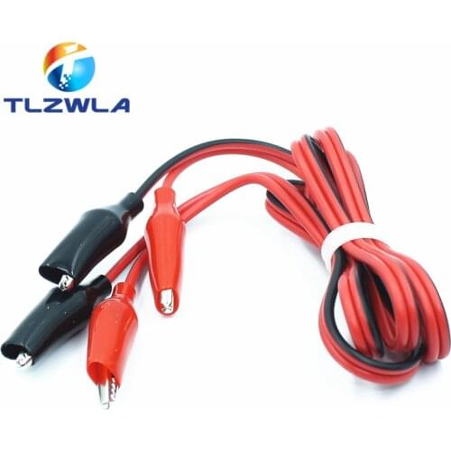 1Pcs 1M electrical Alligator Clips cable Jumper Wire DIY Test Leads Double-ended Crocodile Test Clips cords Roach for multimeter