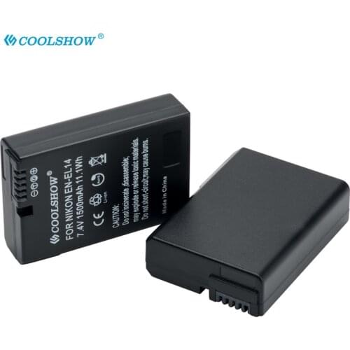 ENEL14 Batterie for Nikon D5300 D5500 D5600 D5100 D5200 D3100 D3200 D3300 D3400 D3500 P7000 P7700 P7800 EN-EL14 Battery 1500mAh
