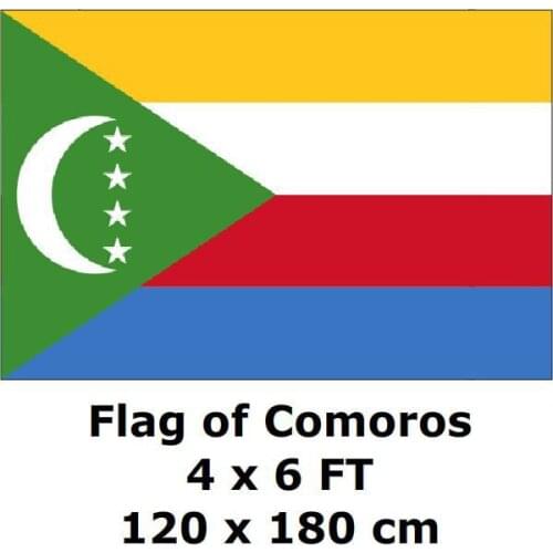 Comoros Flag 120 x 180 cm 100D Polyester Union of the Comoros Flags And Banners National Flag Country Banner