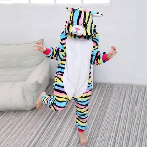 Kigurumi Childrens Pajamas For Boys Girls Unicorn Pajamas Flannel Kids Unicorn Pijamas Suit Animal Sleepwear Winter Cat Onesies