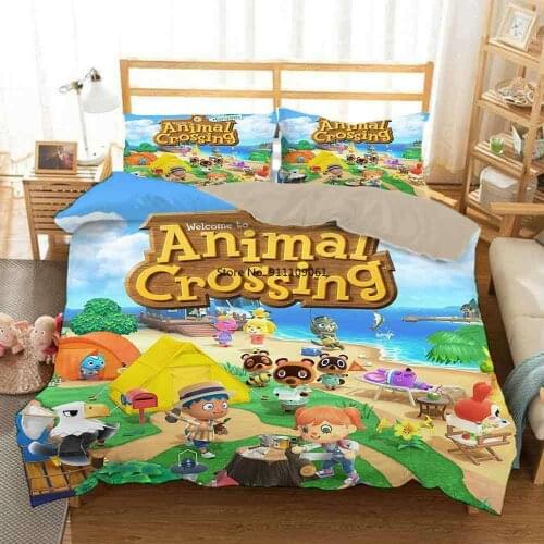 Cartoon Animal Crossing Home Textile Pillow Case 3D Bed Linen Duvet Covers Comforter Bedding Sets Bed Set Home Decor Bedding Set