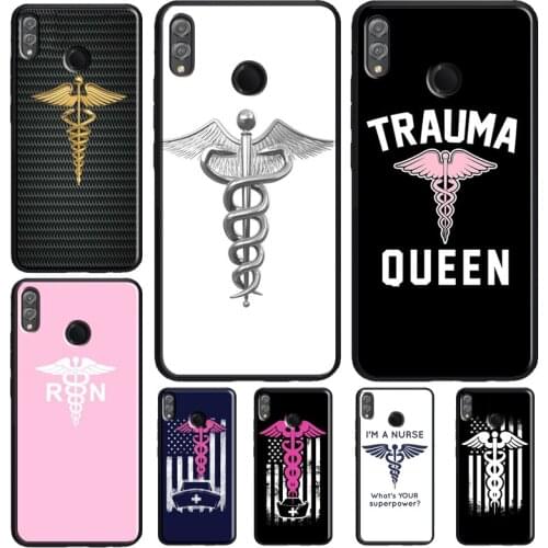 Medical Snakes Nurses Vintage Flag Case For Huawei Nova 5T Y6 Y7 Y9 2019 Honor 20 Pro 9 10 Lite 10i 7X 8X 9X 7A 8A 8C V20