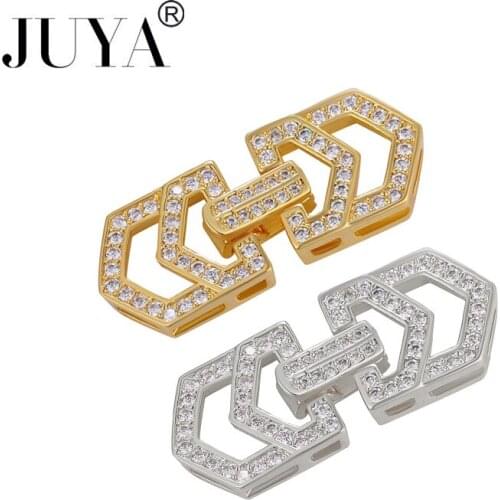 2021 New Copper Fastener Clasps For Jewelry Making Cubic Zirconia Charm Connectors DIY Handmade Jewelry Findings Accessories