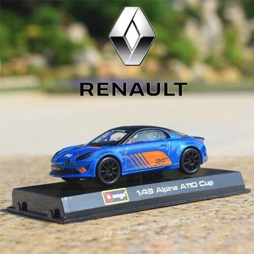 Bburago 1:43 RENAULT Alpine A110 Car Model Diecast Alloy Metal Simulation Vehicle Toy Collectible Gift Souvenir Toys Display