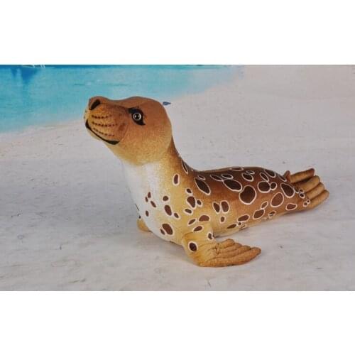 Stuffed plush toy cartoon brown seal plush toy about 55cm soft throw pillow birthday gift b0355