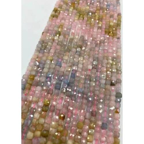 AAAAA natural crystal Morgan stone gradient 4x4mm DIY jewelry boutique crystal 38cm in length