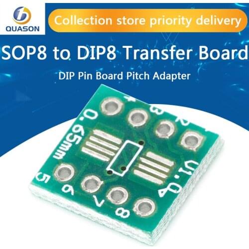 20PCS TSSOP8 SSOP8 SOP8 to DIP8 Transfer Board DIP Pin Board Pitch Adapter