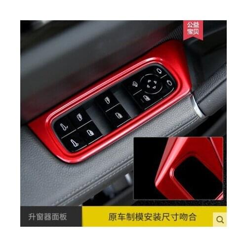 Fit for Porsche Cayenne 2018 retrofit window up button trim frame armrest trim strip