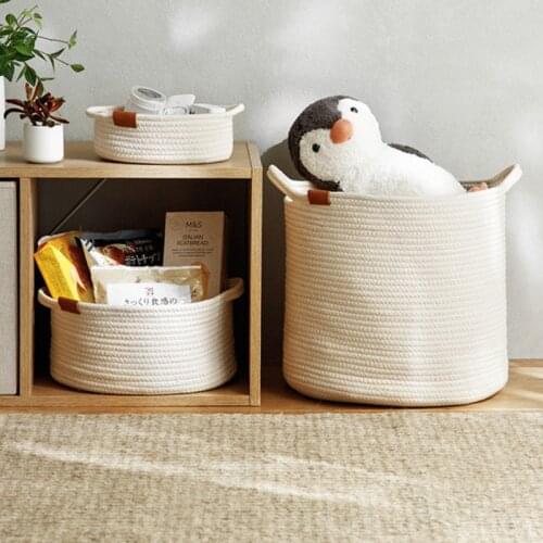 China cotton storage basket household kitchen bathroom portable organizing boxes