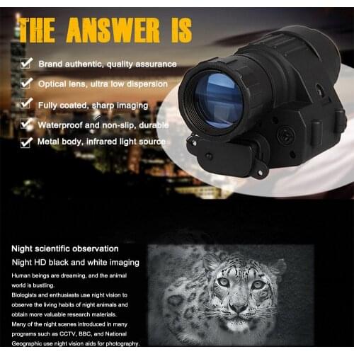 PVS-14 Digital Infrared HD Night Vision Telescope IR Monoculars Helmet Tactical Scope Shooting Telescope for Outdoor Hunting