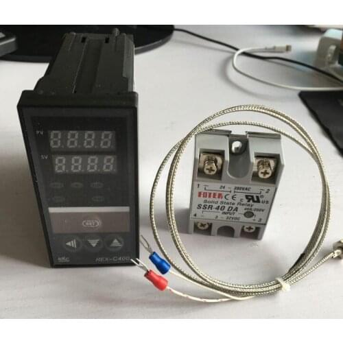 REX-C400 Dual Digital RKC display PID temperature controller REX-C400FK02-V*AN + 1M K thermocouple +SSR40DA