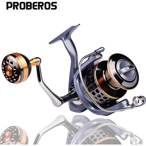 PROBEROS Fishing Reel Spool Spinning Reel 11-21KG Max Drag Metal Handle Saltwater Reel Carp Reel 2000-7000 Series