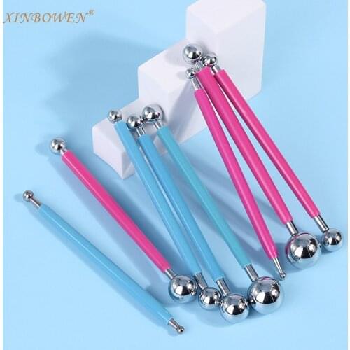 DIY, stainless steel four piece 8-head ball club, carving ultra light clay tool