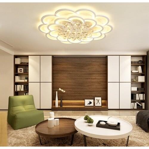 Modern flower crystal LED Ceiling lights Living room study bedroom dining room ceiling lamps Commercial lighting
