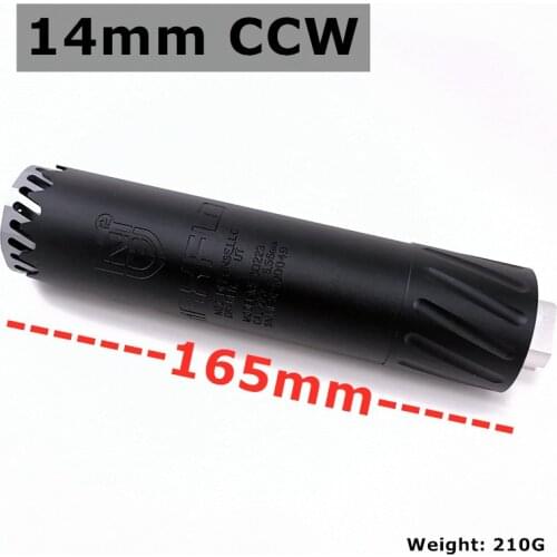 Tactical Toy SilenceCo NG2 14mm CCW Reverse Thread Aluminum Sound Suppression Dummy Tube Airsoft Gel Blaster Decoration