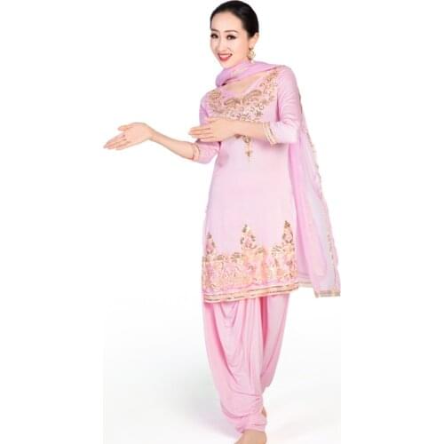 Indian Traditional Dance Clothes For Women Adult World National Daily Dress Bollywood Dance Stage Performance Costumes DQL5171