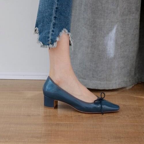 Womens Shoes High Heel Pumps Wedding Party Black Brown Color Spring Leather Szie 40 Shoes Woman