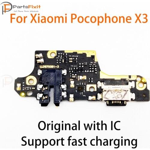 USB Charger Port Connector Flex Cable For Xiaomi Pocophone X3 Poco X3 Charging Dock Socket Jack Port Plug Connector Flex