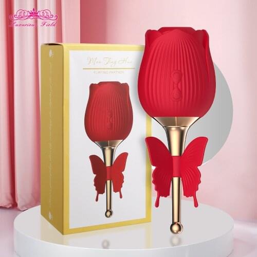 Rose Shape Vagina Sucking Vibrator for Women Nipple Clitoris Sucker Oral Licking Clitoris Stimulation Sex Toys For Women