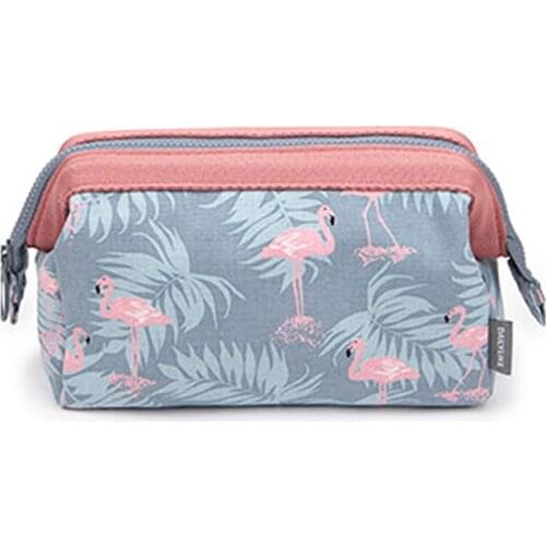 Women Travel Animal Flamingo Make Up Bags Girl Cosmetic Bag Makeup Beauty Wash Organizer Toiletry pouch Storage Kit Bath Case