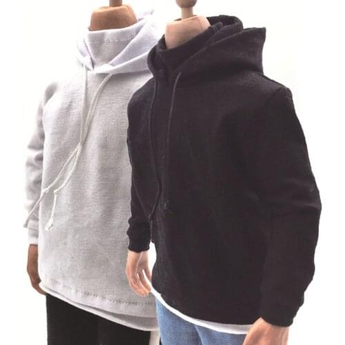 1/6 Mens trendy sweater hooded with Jeans clothes for 12 inches action figures