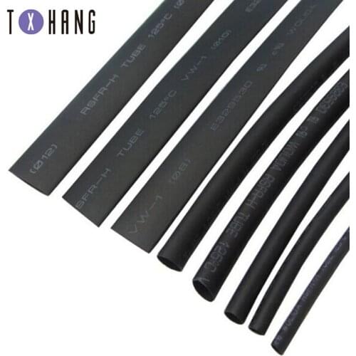 1 Meter 2:1 Black2 3 4 5 6 8 10 12mm Diameter Heat Shrink Heatshrink Tubing Tube Sleeving Wrap Wire Sell diy electronics