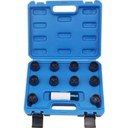 11pcs Anti-theft Screw Sleeve Set for Toyota Kurozek Senna Tanto PRADO Type A-J Wheel Lock Lug Nuts Removal Tool