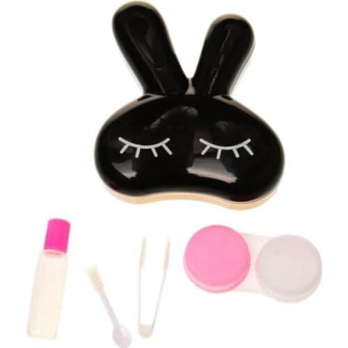 2x Rabbit Shape Contact Lens Box Container Holder Soaking Storage Kit Case