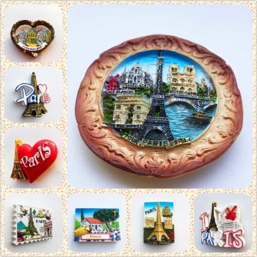 Europe and America France scenery 3D Fridge Magnets Tourism Souvenir Refrigerator Magnetic Sticker Collection Handicraft Gift