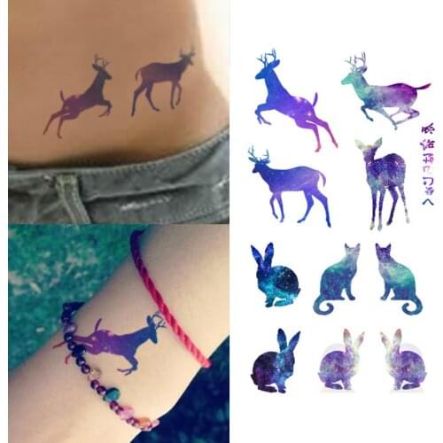 5PCS Waterproof Art Tattoo Stickers Disposable Temporary Flash Tattoo Sticker Durable Human Finger Face Durable Pattern Stickers