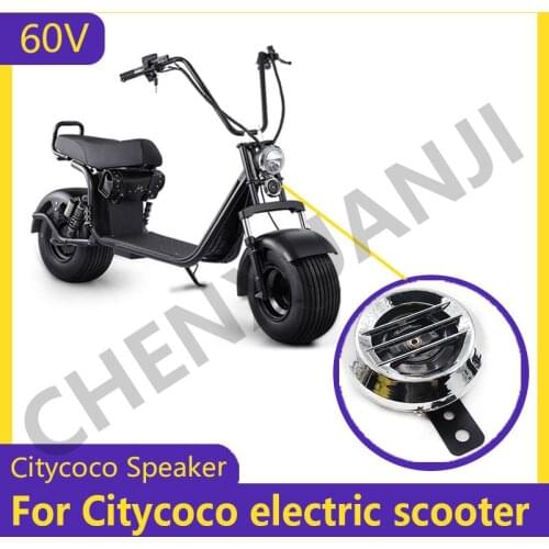 60V Universal Motorcycle Electric Horn Kits for Citycoco Electric Scooter Waterproof Round Loud Horn E-bike Car Speaker