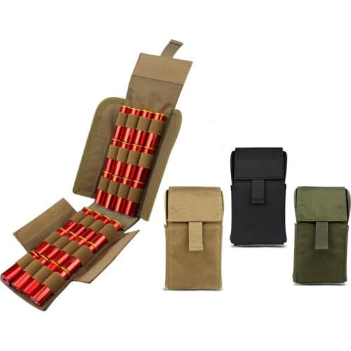 Hunting Shell Pouch Tactical Ammo Bags Molle 25 Round 12GA 12 Gauge Reload Magazine Pouches Ammo Shells Bags Cartridge Holder