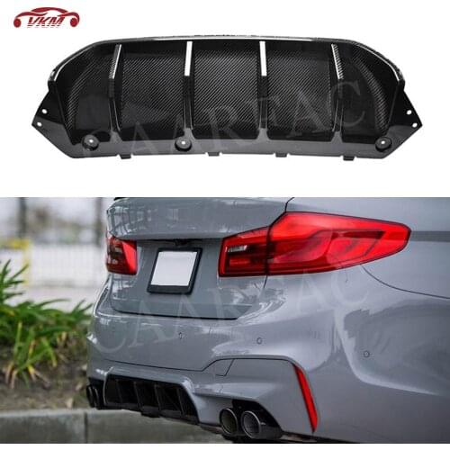 Carbon Fiber Rear Bumper Diffuser Lip Spoiler For BMW 5 Series F90 M5 Sedan 4 Door 2018 2019 FRP Bumper Guard