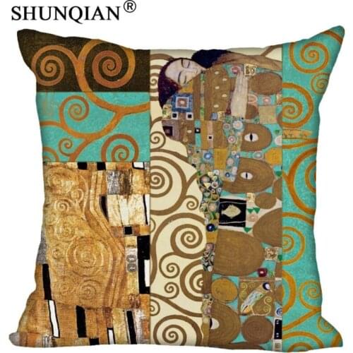 DIY Pillowcases Gustav Klimt Personalized Pillowcase Custom Throw Pillow Case Customized Pillow Covers (Two Sides)