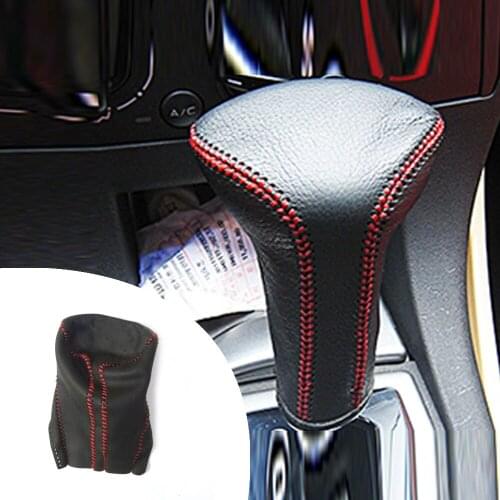 For Citroen C3-XR 15-18 C-elysee 16-18 1pc PU Leather HandBrake Shift Knob Cover Gear Case Car Interior Decor Shift Knob Shell