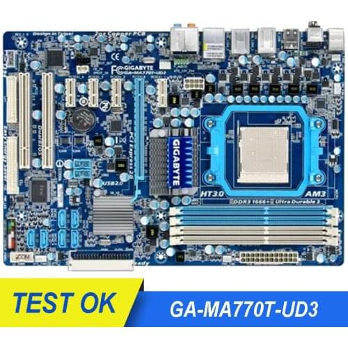 For GIGABYTE GA-MA770T-UD3 Computer USB2.0 MA770T-UD3 Motherboard Socket AM3 DDR3 For AMD 760G 770 Used Desktop Mainboard