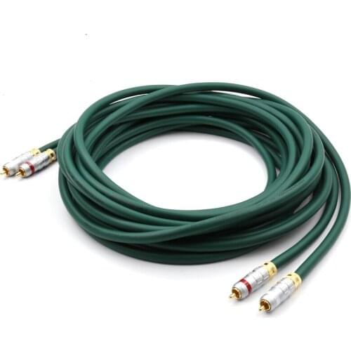 FA-220 6N OCC Red Copper RCA Audio Interconnect Cable With Silverlink RCA Plug Connector