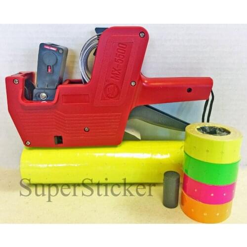 [ Fly Eagle ] MX-5500-8-Digits-Price-Tag-Gun-Labeler-Labeller-5000-Yellow-labels-Free-Gift