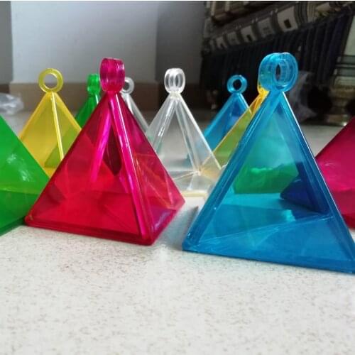 Pyramid shape gravity block Helium balloon pendants /weights Wedding decorations party supplies gift box wholesale 150 pcs