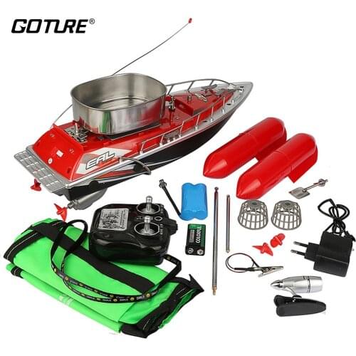 Goture Mini RC Bait Fishing Boat 200M Remote Control Fish Finder Boat Fishing Lure Boat 5/8 Hours Accessories