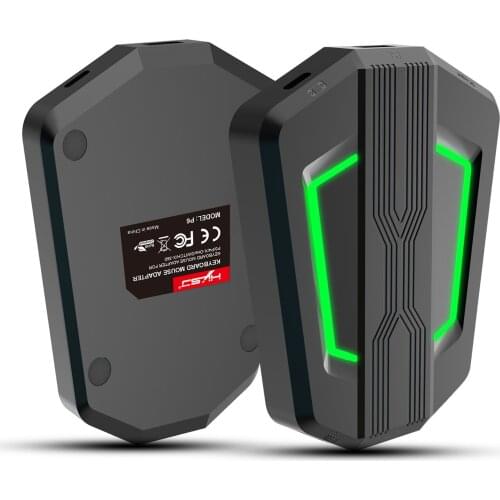 HXSJ P6 Keyboard and Mouse Adapter Portable Mice Breathing Light Converter Connection for N-Switch PS4 PS3 XBox One 360