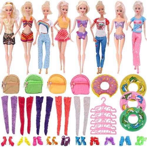 Barbies DollsSwimsuit Clothes Fashion Dress Shoes Socks Hanger Doll Accessories For 11.8 Inch Barbies Doll,Best Gift For Girl