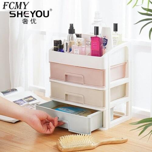 Desktop Drawer Storage Cabinet Sundries Storage Box Stationery Case Makeup Organizer Jewelry Box Cosmetic Container
