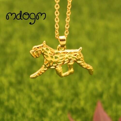 New Cute Schnauzer Necklace Dog Animal Pendant Gold Silver Plated Jewelry For Women Female Girls Kids Ladies N103