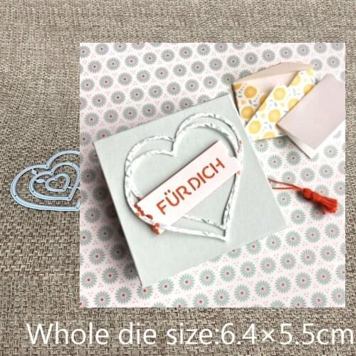 New Design Craft Metal Cutting Die cut dies 3pcs love heart frame scrapbooking Album Paper Card Craft Embossing die cuts