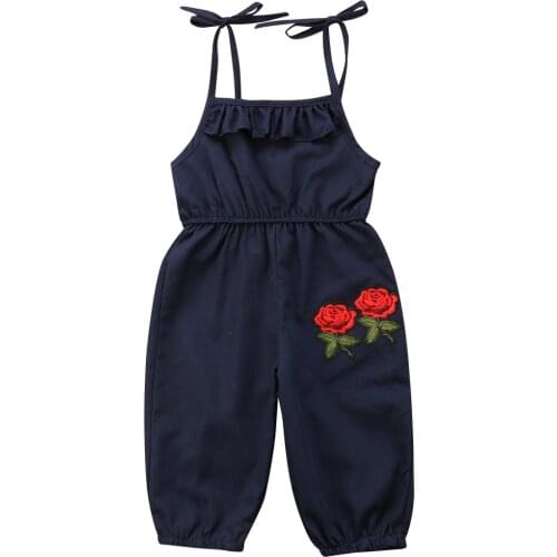 1-6 Years Kids Baby Summer Clothing Flower Sleeveless Cotton Romper Jumpsuit One-pieces Baby Girl Clothes